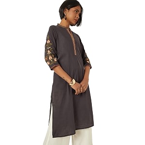 Max Cotton Blend Women Kurta Regular