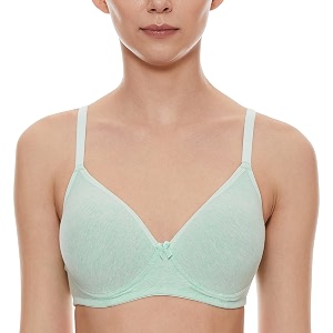 Max Cotton Womens Solid Padded Non-Wired Bra