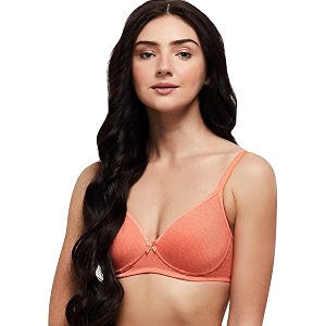 Max Cotton Womens Solid Padded Non-Wired Bra