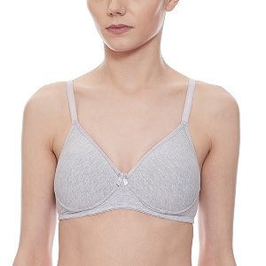 Max Cotton Womens Solid Padded Non-Wired Bra