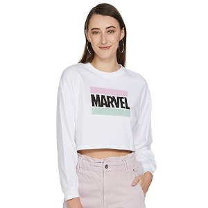 Max Cotton Women Marvel Printed Round Neck