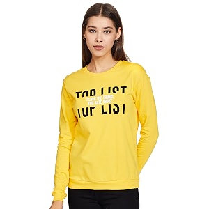 Max Cotton Women Printed Round Neck Hooded