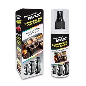 max dashboard amp tyre shiner 200 ml pack of 1 - selected formula for long lasting and glossy shine