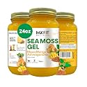 MAX FIT Sea Moss Gel Maca Ashwagandha 24oz Wildсrafted Gold Sea Moss Gel from Saint Lucia | 92 Vitamins and Minerals | Pure Raw+Non-GMO