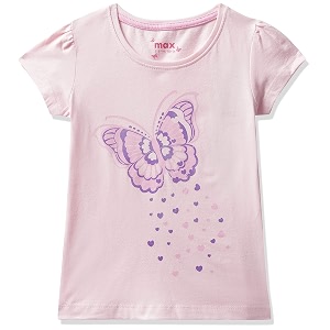 Max Girls Graphic Regular Fit Tshirt