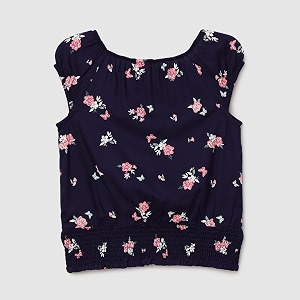 Max Girls Printed Cap Sleeves Regular Fit