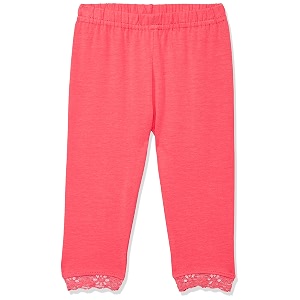 Max Girls Solid Lace-Detail 3 4Th Skinny