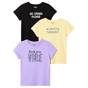 Max Girls Cotton Regular Printed T-Shirt -