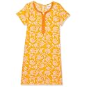 Max Girls Cotton Regular Fit Regular Floral Printed Notched Neck A-Line Kurta