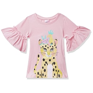 Max Girls Graphic Print Bell Sleeves T-Shirt