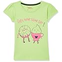 Max Girls Printed Cap Sleeves T-Shirt