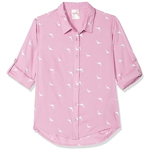 Max Girls Printed Full Sleeves Shirt