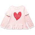 Max Girls Printed Knit Peplum Top