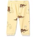 Max Girls Printed Lace Trimmed 34th Leggings
