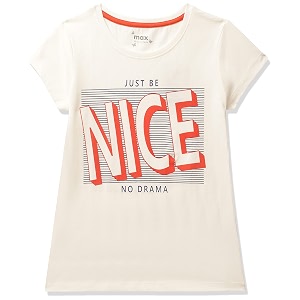 Max Girls Printed Round Neck T-Shirt