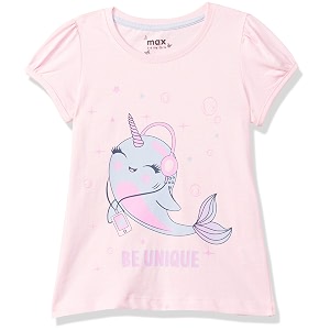 Max Girls Printed Round Neck T-Shirt