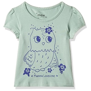 max girls pure cotton printed regular fit top