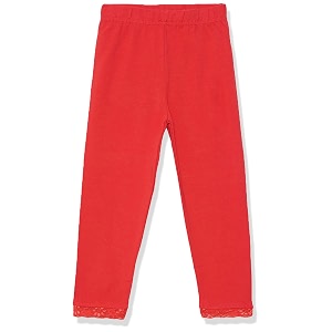 Max Girls Solid Knit Elasticated Leggings