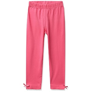 Max Girls Solid Knit Elasticated Leggings