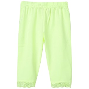 max girls high rise solid lace-trimmed 34th regular fit leggings