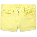 Max Girls Solid Woven Shorts with Lace