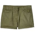 Max Girls Solid Woven Shorts with Lace
