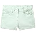 Max Girls Solid Woven Shorts with Lace