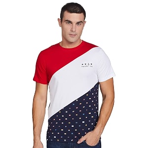 Max Mens Cotton Colorblocked Ultra Slim Fit