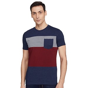 Max Mens Colourblocked Crew Neck T-Shirt