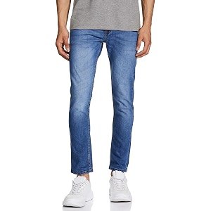Max Mens Stonewashed Slim Fit Jeans