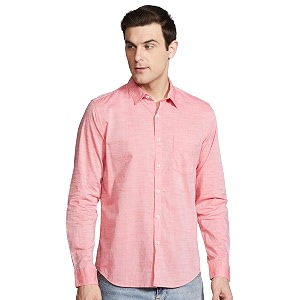 Max Mens Regular Fit Textured Full Sleeves