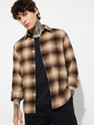 MAX Men Checkered Casual Brown Shirt