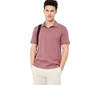 Max Men Ribbed Knit Polo T-Shirt