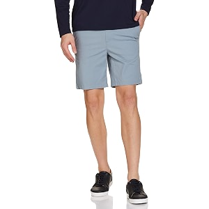 max men slim fit solid elasticated slim fit comfort short