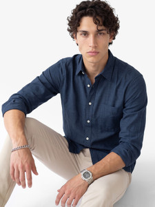 MAX Men Solid Casual Blue Shirt