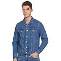 Max Men Solid Denim Standard Length Jacket
