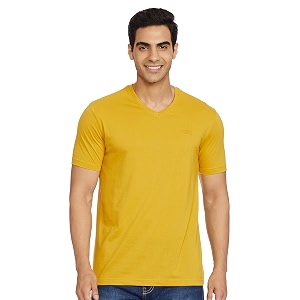 Max Men Solid Short Sleeves V-Neck T-Shirt