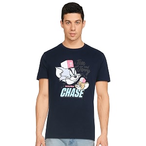 Max Mens Solid Regular Fit Tshirt
