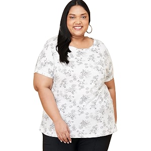 Max Plus Size Women Printed Round Neck
