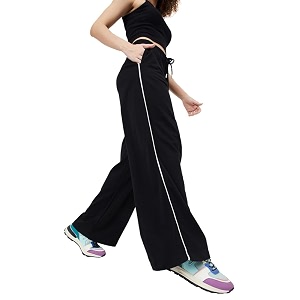Max Plus Size Women Side Striped Wide-Leg