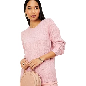 Max Polyester Blend Women Round Neck Sweater