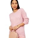 Max Polyester Blend Women Round Neck Sweater