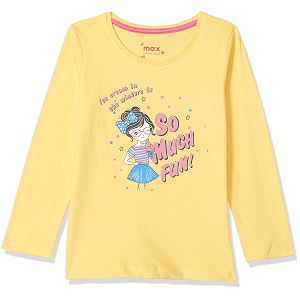 max girl39s printed regular fit tshirt