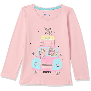 max girl39s printed regular fit t-shirt