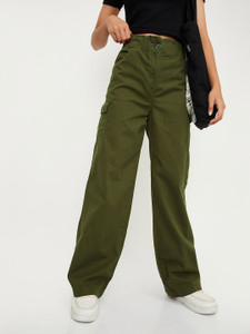 MAX Regular Fit Girls Green Trousers
