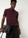 MAX Solid Men Polo Neck Purple T-Shirt