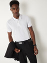MAX Solid Men Polo Neck White T-Shirt
