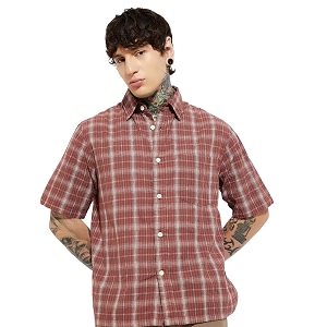 Max URB N Men Half Sleeves Checked
