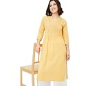 Max Women39s Cotton Regular Fit Casual Kurta