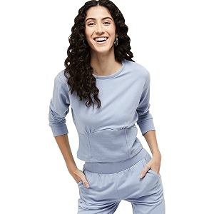 Max Womens Cotton Round Neck Sweatshirt